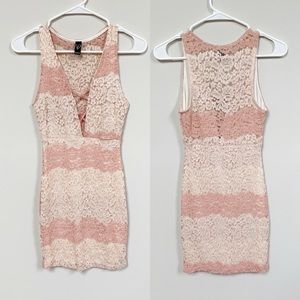 Windsor Blush Lace Mini Dress